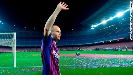 As the confetti settled and the Barcelona faithful returned home, Iniesta couldn&#39;t bring himself to leave