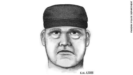 This sketch depicts the suspect in the deaths of Pitt and two paralegals.