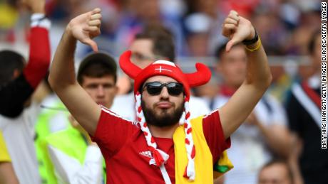 This fan may have given a boost to the entertainment value in the 0-0 draw of France against Denmark at the World Cup. 