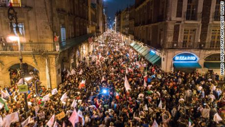   Proponents of Andres Manuel Lopez Obrador Celebrate on Zocalo Square in Mexico City 