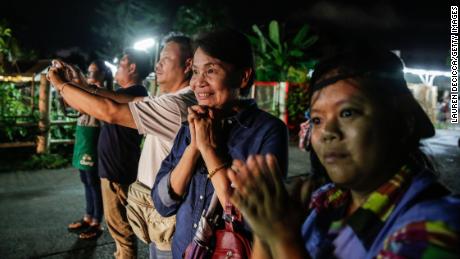   from a cave in northern Thailand to Chiang Rai Hospital, Thailand, after being transported by helicopter on July 8, 2018. 