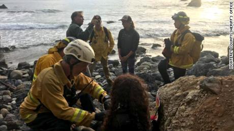  Angela Hernandez, 22, was rescued on July 14, 2018, a week after her accident.The bottom of an ocean cliff at Big Sur, California 