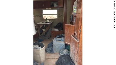Inside the trailer where the children were found.