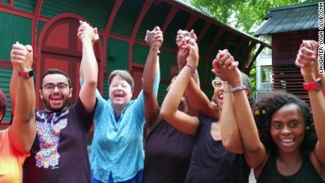 Laughter yoga can help relieve anxiety and depression, while building unique relationships with others.