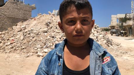 Ibrahim Dervish used to play right outside the ice cream shop with his friends who were killed in the airstrike. The shopkeeper would sometimes give them free ice cream. Ibrahim&#39;s favorite is mixed cherry and vanilla in a cone. 
