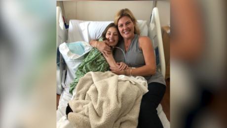 Claire and her mother beamed in a photo posted on social media after they learned her transplant was a go. 
