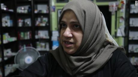 Sawsan Al-Saed says she will only leave Idlib if diplomacy fails.