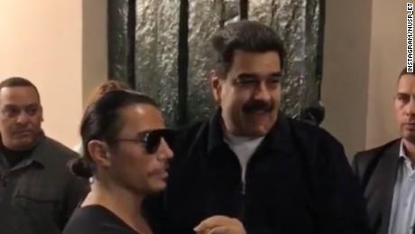 Maduro slammed for dining on pricey 'Salt Bae' steaks as Venezuelans starve