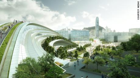 Controversial opening of a high-speed railway station in Hong Kong 