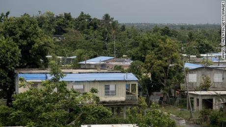 The ubiquitous blue tarpaulins this week cover the houses visible from the highway of the city of Canóvanas.