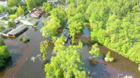 On Friday, September 21, 2019, in Conway, South Carolina, the buildings are submerged.