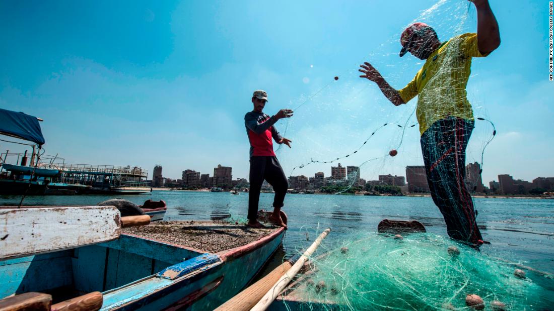 As well as providing water for agriculture and domestic use, the Nile provides local fishermen with a livelihood.