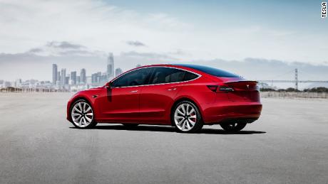 The Tesla Model 3 Performance has two electric motors producing a total output of 450 horsepower.