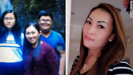 Fifi Hajanto (right), 42, was on board Lion Air flight 610 when it went down, her daughter Keshia Aurelia (pictured left with her mother and brother) told CNN.