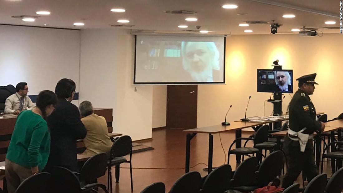 Assange was seen for the first time in months during a hearing via teleconference in Quito, Ecuador, in October 2018. The hearing was then postponed due to translation difficulties.