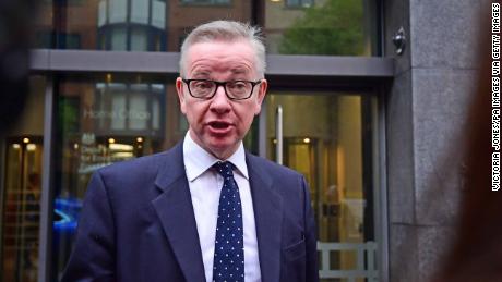 Environment Secretary Michael Gove speaks Friday outside the Department for Environment, Food and Rural Affairs in London.