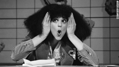 SATURDAY NIGHT LIVE -- Episode 16 -- Pictured: Gilda Radner as Roseanne Roseannadanna during &quot;Weekend Update&quot; sketch on April 7, 1979 -- (Photo by: NBC/NBCU Photo Bank via Getty Images)