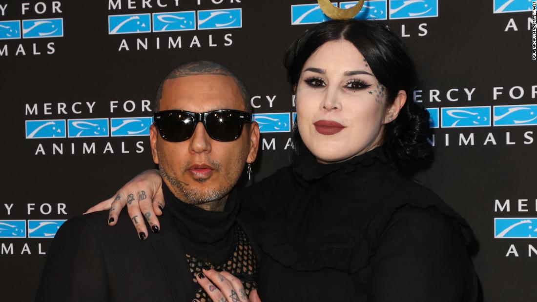 Author/musician Leafar Seyer and wife, TV personality Kat Von D (seen here pregnant in September 2018) introduced their son, Leafar Von D Reyes, in December 2018. It&#39;s the first child for the couple who married in February. 