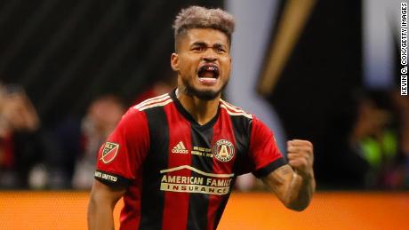Josef Martinez scored Atlanta&#39;s first goal of the night. His 35 goals this year, spanning the regular season and postseason, are an MLS record.