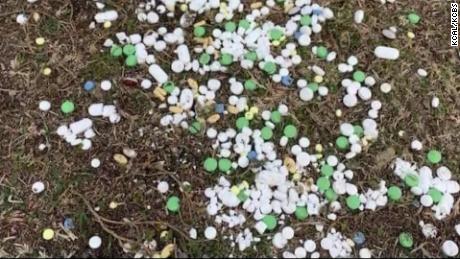 Residents don&#39;t seem to know how hundreds of pills got there. 