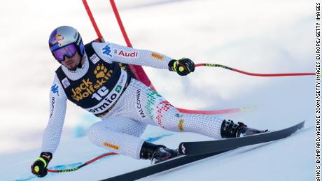 Dominik Paris of Italy wins the men&#39;s super-G at Bormio on the Stelvio course to complete a double at the venue.