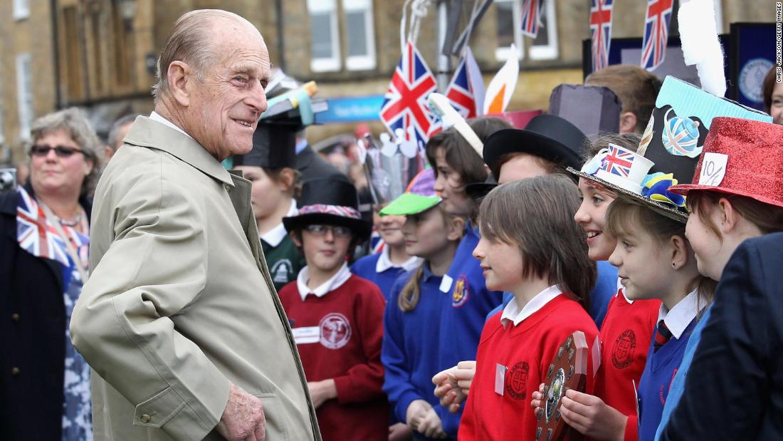 Prince Philip visits Sherborne Abbey during his wife&#39;s Diamond Jubilee tour in May 2012.
