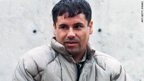 (FILE) Joaquin Guzman Loera, Known as &quot;El Chapo&quot; is pictured on July 10, 1993 at La Palma prison in Almoloya of Juarez, Mexico after being apprehended by the authorities. Mexico lives whipped by a war among drug cartels that dispute their place locally and the trafficking to the United States with unusual ferocity and sophisticated arms on June 11, 2008. Executed, beheaded, tied and tortured bodies with messages against rival bands, or threatened police and street announcements are part of the geography of violence in several states of Mexico. In the course of the year, there were at least 1,378 deaths, 47% more than in the same period in 2007. AFP PHOTO / STR (Photo credit should read STR/AFP/Getty Images)
