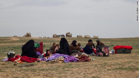 Anti-ISIS fighters bring fleeing civilians to this remote spot on the Syrian steppe.