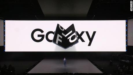The Galaxy Fold smartphone opens up into a tablet