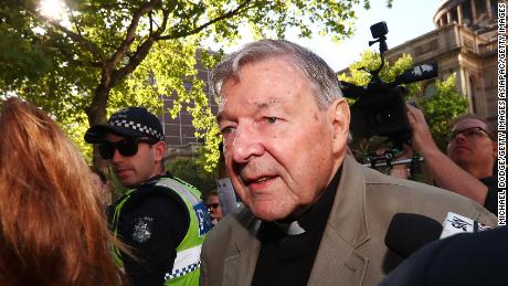Cardinal George Pell arrives at Melbourne County Court on February 27, 2019 in Melbourne, Australia.
