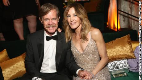Felicity Huffman and William H. Macy at a Golden Globe event on January 6