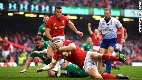 Hadleigh Parkes scored first for Wales aftr 80 seconds.
