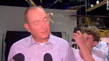 Far-right Australian lawmaker finds himself -- literally -- with egg on his face 