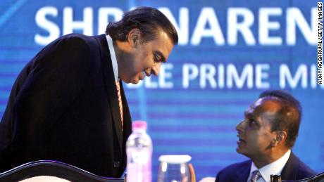 Mukesh, left, and Anil Ambani's fortune have taken very different directions in recent years.