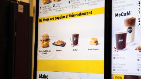 McDonald's plans to use Dynamic Yield's artificial intelligence technology to customize its digital menus. 