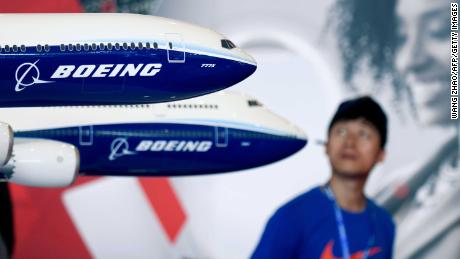 A Boeing 777X model is displayed at the Airshow China 2018 in Zhuhai in southern China&#39;s Guangdong province on November 7, 2018. (Photo by WANG Zhao / AFP)        (Photo credit should read WANG ZHAO/AFP/Getty Images)