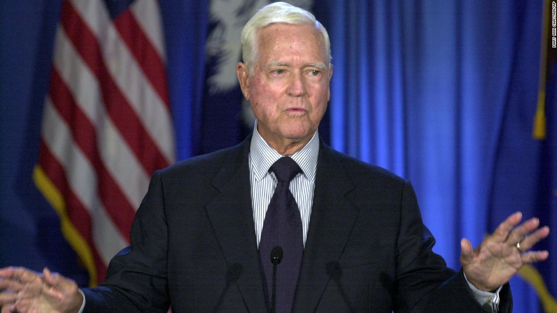 Former US Sen. &lt;a href=&quot;https://www.cnn.com/2019/04/06/politics/ernest-fritz-hollings-dies/index.html&quot; target=&quot;_blank&quot;&gt;Ernest &quot;Fritz&quot; Hollings&lt;/a&gt; of South Carolina died April 6 at the age of 97. He was a stalwart of South Carolina politics for decades, first as the state&#39;s governor and then as a US senator for 38 years.