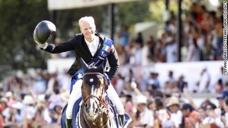 Jerome Guery  and Quel Homme de Hus celebrate their first LGCT victory.