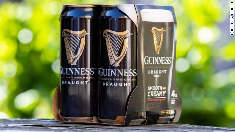 Diageo will now use cardboard instead of pastic in beer packs.