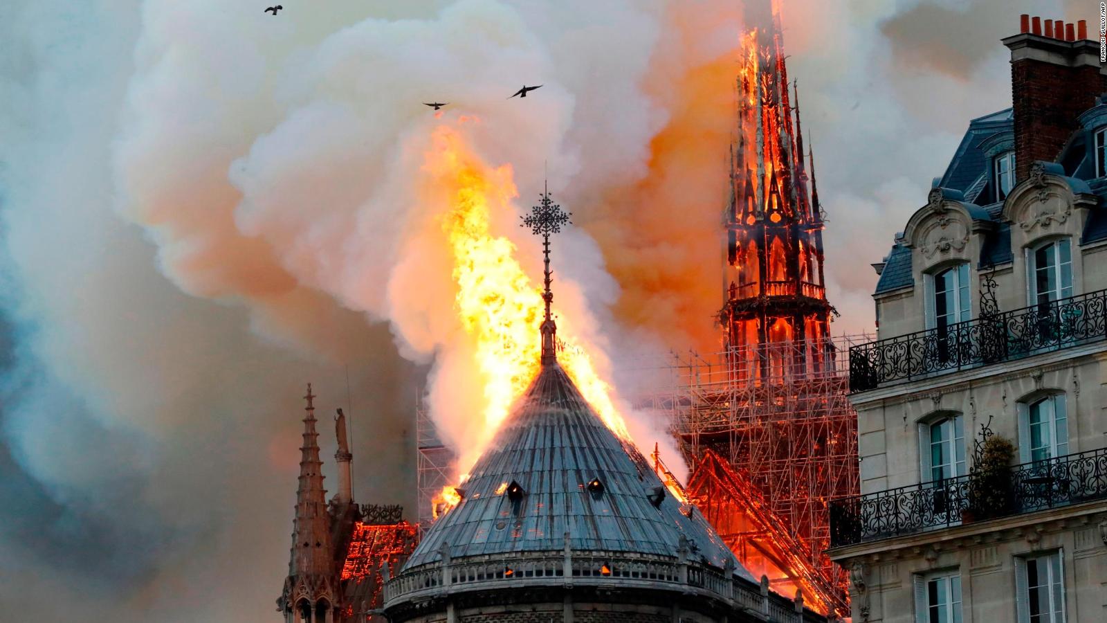 Scenes From The Notre Dame Cathedral Fire Cnn Video