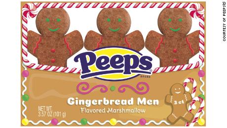Peeps & # 39; marshmallow men with spice bread.