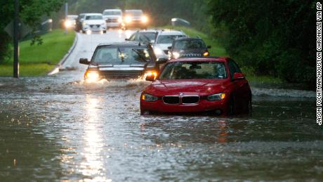 Intense rain near Houston causes floods and prevents students from going to school