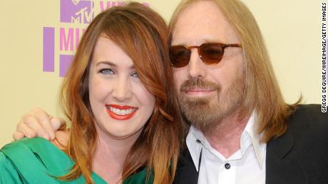 The musician Tom Petty and his daughter Adria Petty in Los Angeles, California.