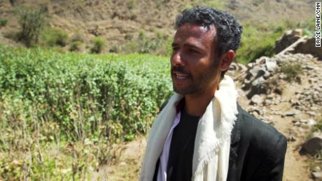 Farmer Mounir al Rubaii says khat is the only crop that generates a profit.