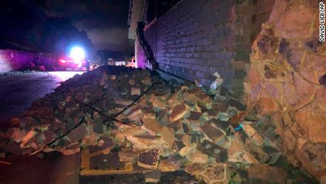 A wall collapsed during Jefferson City's tornado on Thursday. 