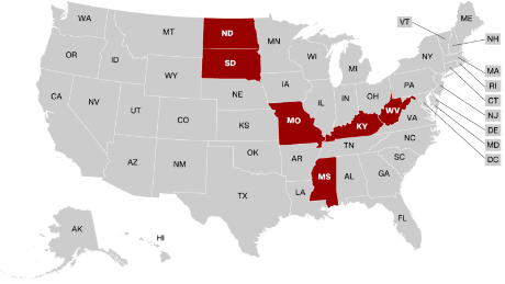 These 6 states have more than one abortion clinic. Missouri could become the first to zero