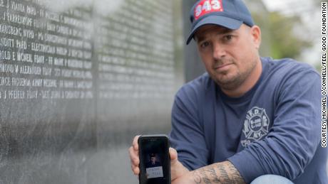 Former firefighter Michael O&#39;Connell at the National September 11 Memorial &amp; Museum. 
