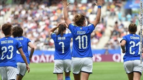 Cristiana Girelli scored a hat trick in Italy's 5-0 win over Jamaica at the Women's World Cup. 