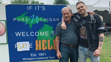 Youtuber Elijah Daniel with John, who directs Hell.