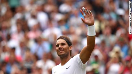 Rafael Nadal wn the last of his two Wimbledon titles in 2010.